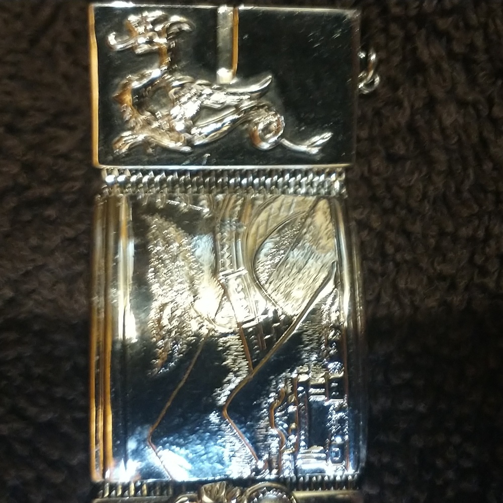 Whiting and Davis 1950's panel bracelet - Picture 2 of 10